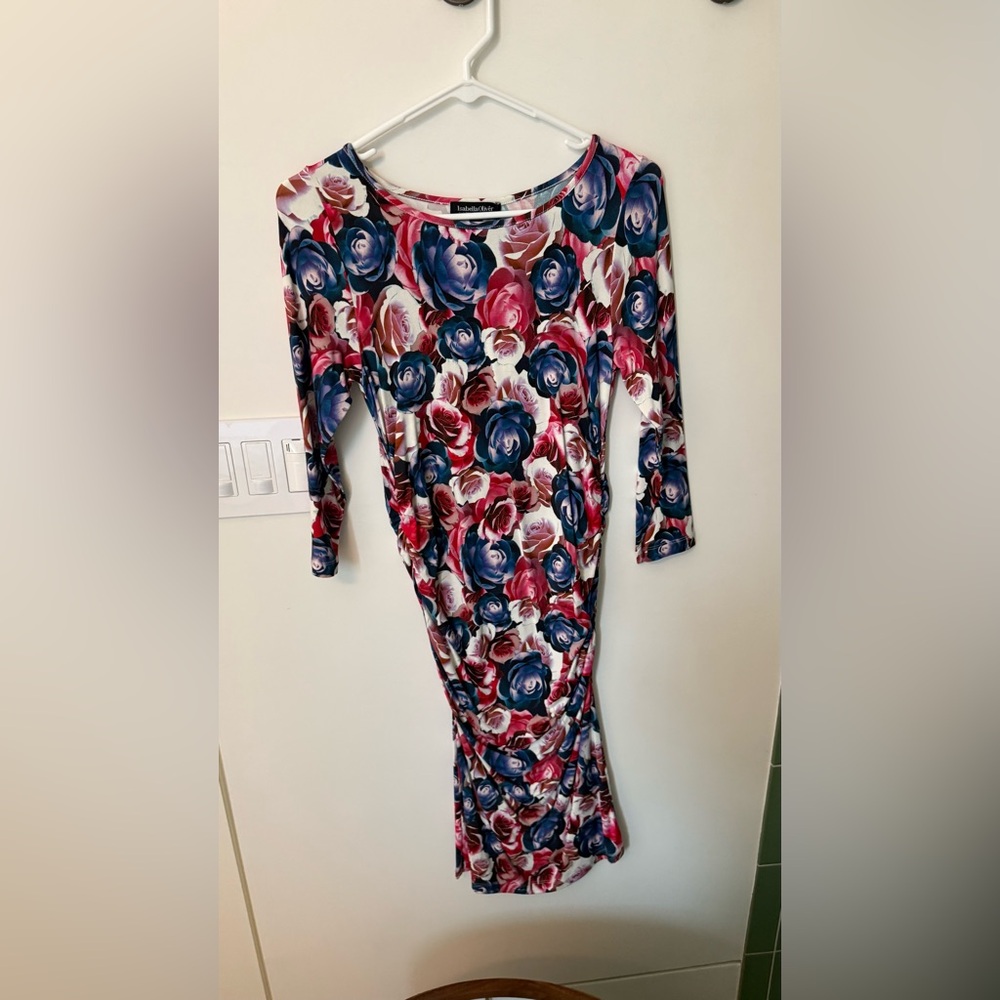 Isabella Oliver Multicolor Floral Long Sleeve Dress